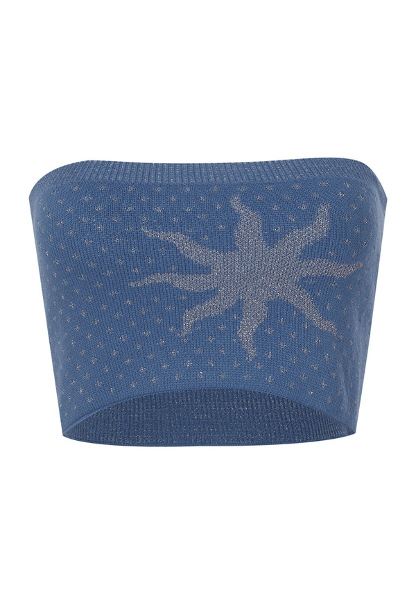 CROP TOP KNIT SOLE BLUE